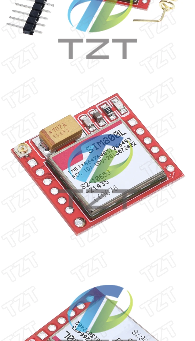 TZT Mini Kleinste SIM800L GPRS GSM Modul MicroSIM Karte Kern Wireless Board Quad-band TTL Serial Port Mit Antenne diy – Detail 2