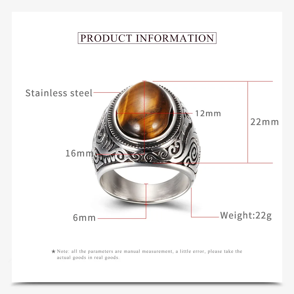 Jewelry Rings Retro Titanium Steel Inlaid Black Onyx Ring for wedding rings,signet ring,round rings,cross rings,temperature rings,silver ring,womens ring,fidget rings,couple rings,cubic zircon ring,turkish rings,finger rings,jewelry rings,ring jewelry,anime rings,moissanite ring,survival ring