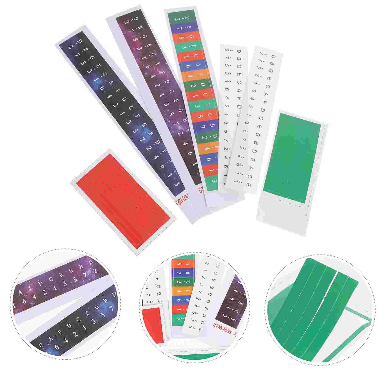 Thumb Piano Stickers Finger Note Transparent Keyboard Accessories Notes Paper Child Kit