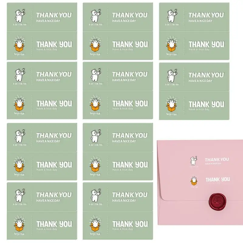 땡큐 스티커, 자체 접착 라벨, 중소 비즈니스 스티커, 사탕 패키지 스티커, 선물 장식, 3.94 인치, 10 개