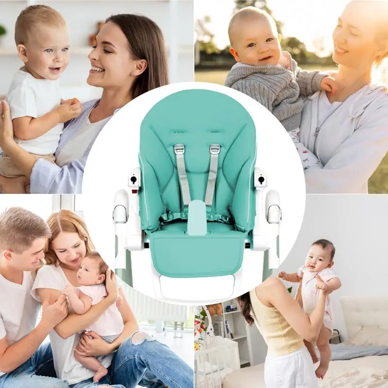 Dining Chair Cover PU Leather Baby Soft Multifunctional Seat With Padded Comfortable for Children