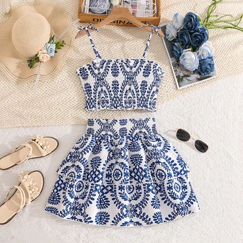 Girls Floral Skirt Set 1