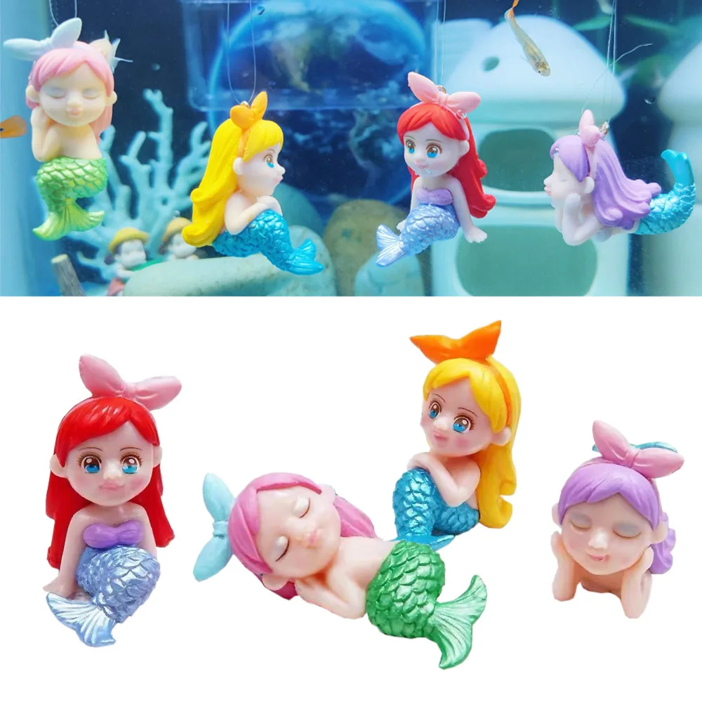Suspended Aquarium Decoration, Fish Tank, Mermaid, Micro Landscape, Ornament, Fishbowl, Pedants for Fish Bowl, Supplies