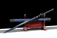 سيف كاتانا الساموراي الياباني "التنين الأزرق" الملكي (صناعة يدوية) | Epic Royal "Blue Dragon" Japanese Samurai Katana Sword (Handmade)