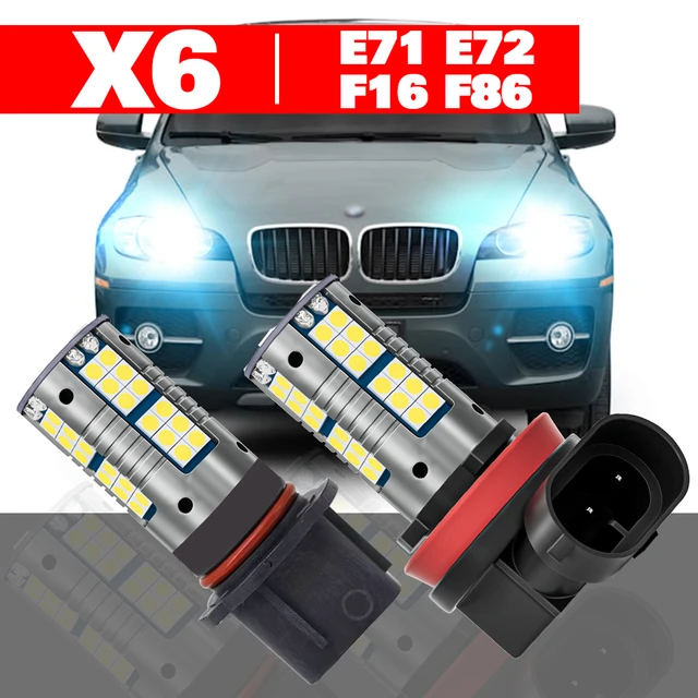 For Bmw X6 E71 E72 F16 F86 2008-2019 Accessories 2pcs Led Daytime Running  Light Drl 2010 2011 2012 2013 2014 2015 2016 2017 2018