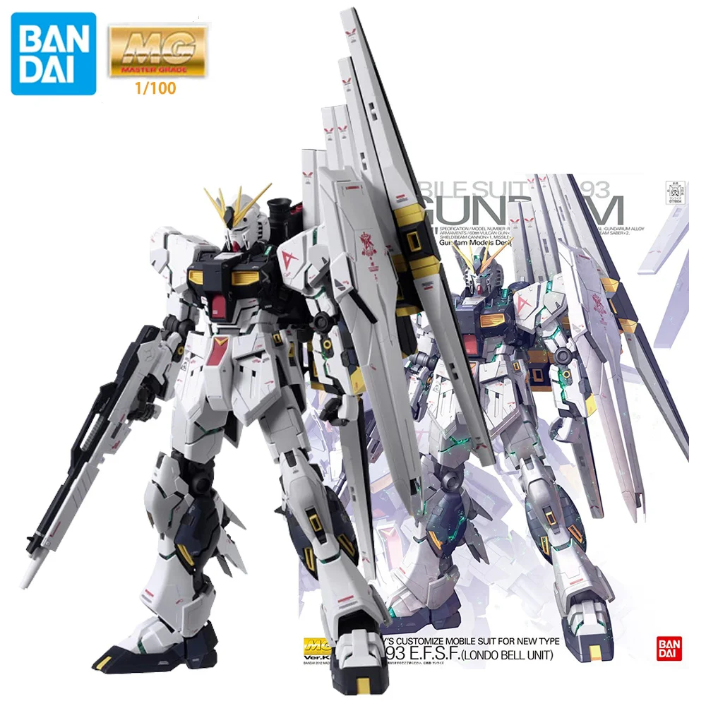 

Bandai Gundam Model MG 1/100 RX-93 VGundam VER.KA Nu Anime Figures ABS Assembly Model Mecha Robot Toys Birthday Gift 23CM