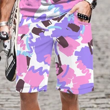Short Homme Abstract Pattern Series Women's Shorts Men Short Bape Pants Men's Hip Hop Sets 2-Piece Streetwear Man / Woman Male