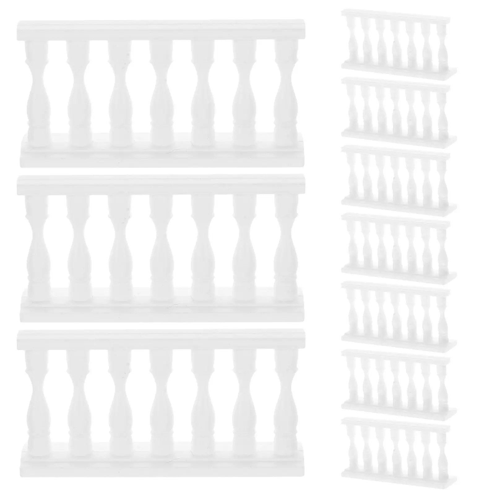 10Pcs 미니어처 울타리 작은 집 크리 에이 티브 DIY 조경 장식품 마이크로 조경 장식 플라스틱 울타리 모래 테이블 재료