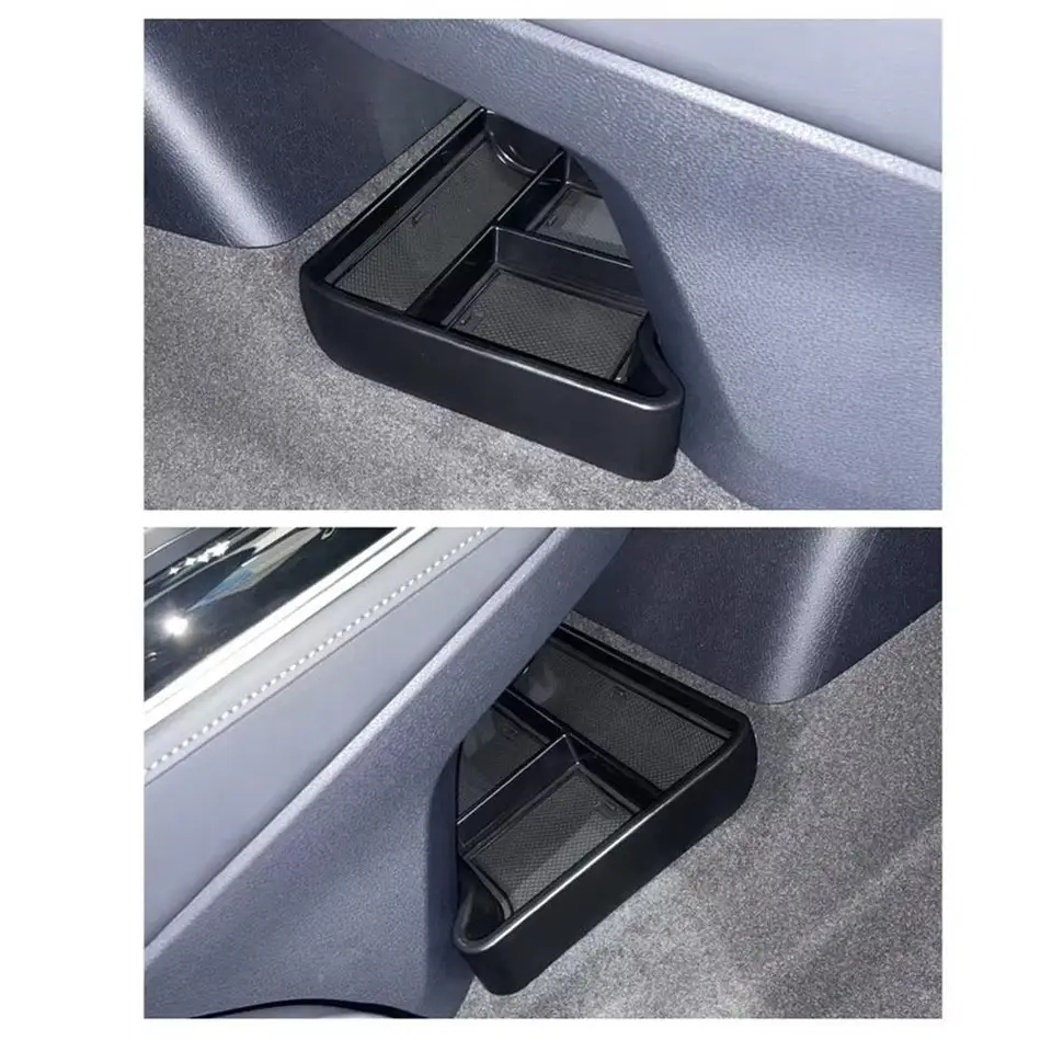 Plateau De Rangement Pour Console Centrale Volkswagen ID.4 X/Crozz (2021-2024) - ABS Avec Tapis Caoutchouc