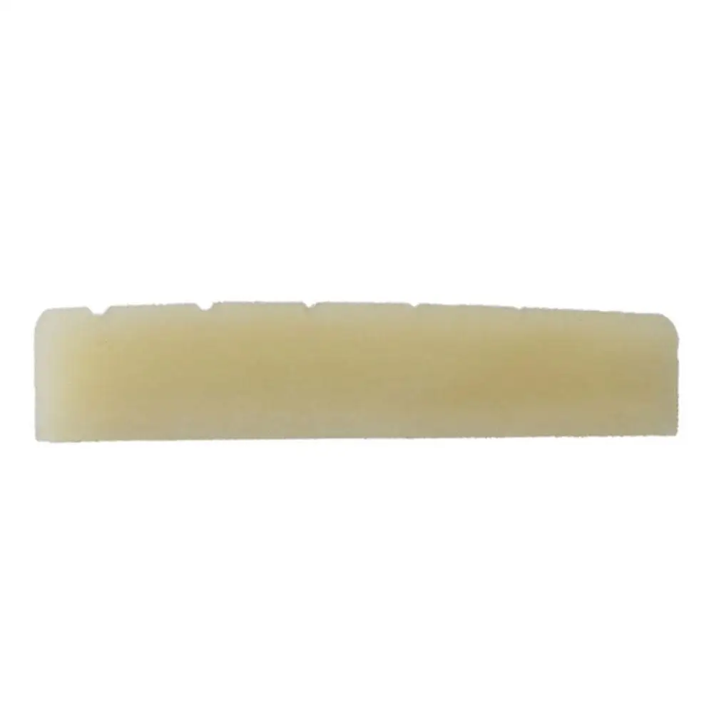 Guitar UNBLEACHED BONE Nut 43/44/45mm Acoustic Folk Saddle 72/74/76mm Luthier DIY Bridge Builder