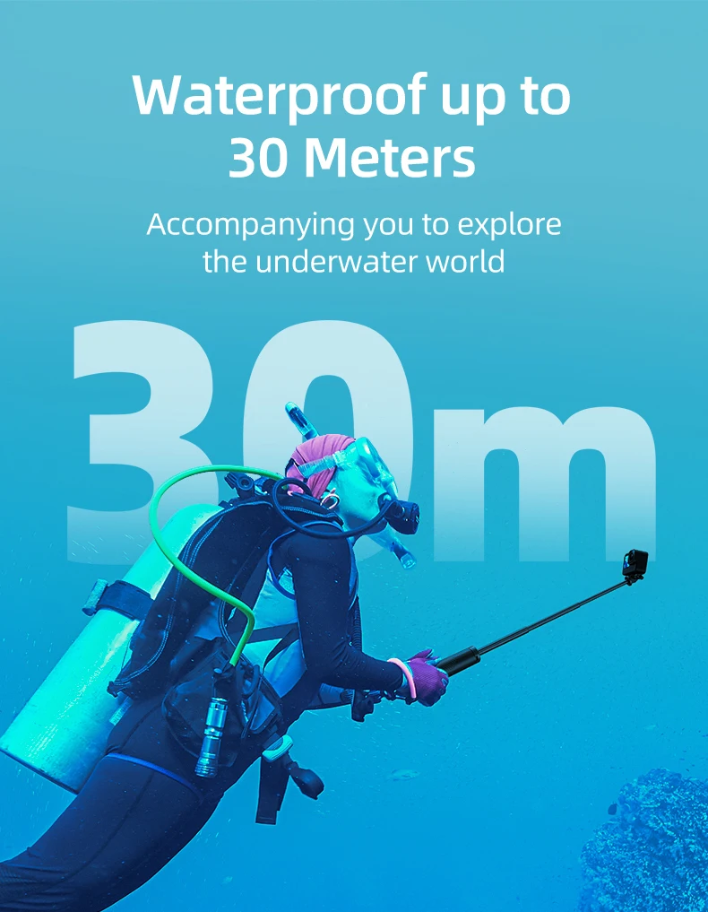 Underwater Buoyancy bar Diving Extendable Selfie Stick Tripod For Gopro Insta360