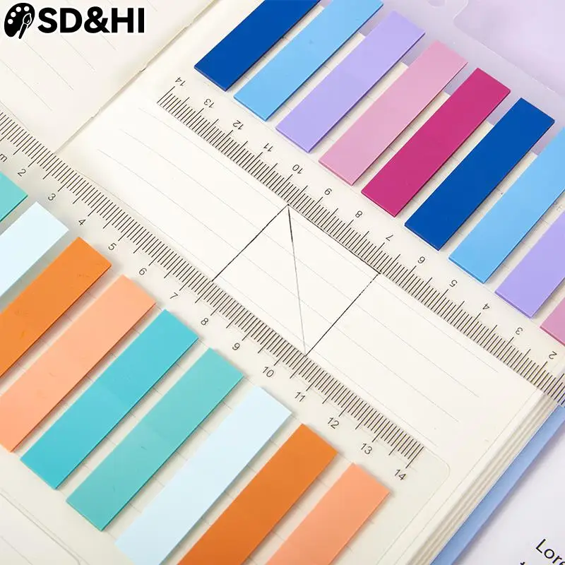 

Retro Morandi Markers Paper Index Notepad Bookmark Stickers Memo Pad Sticky Notes Paper School Supplies Kawaii Stationery