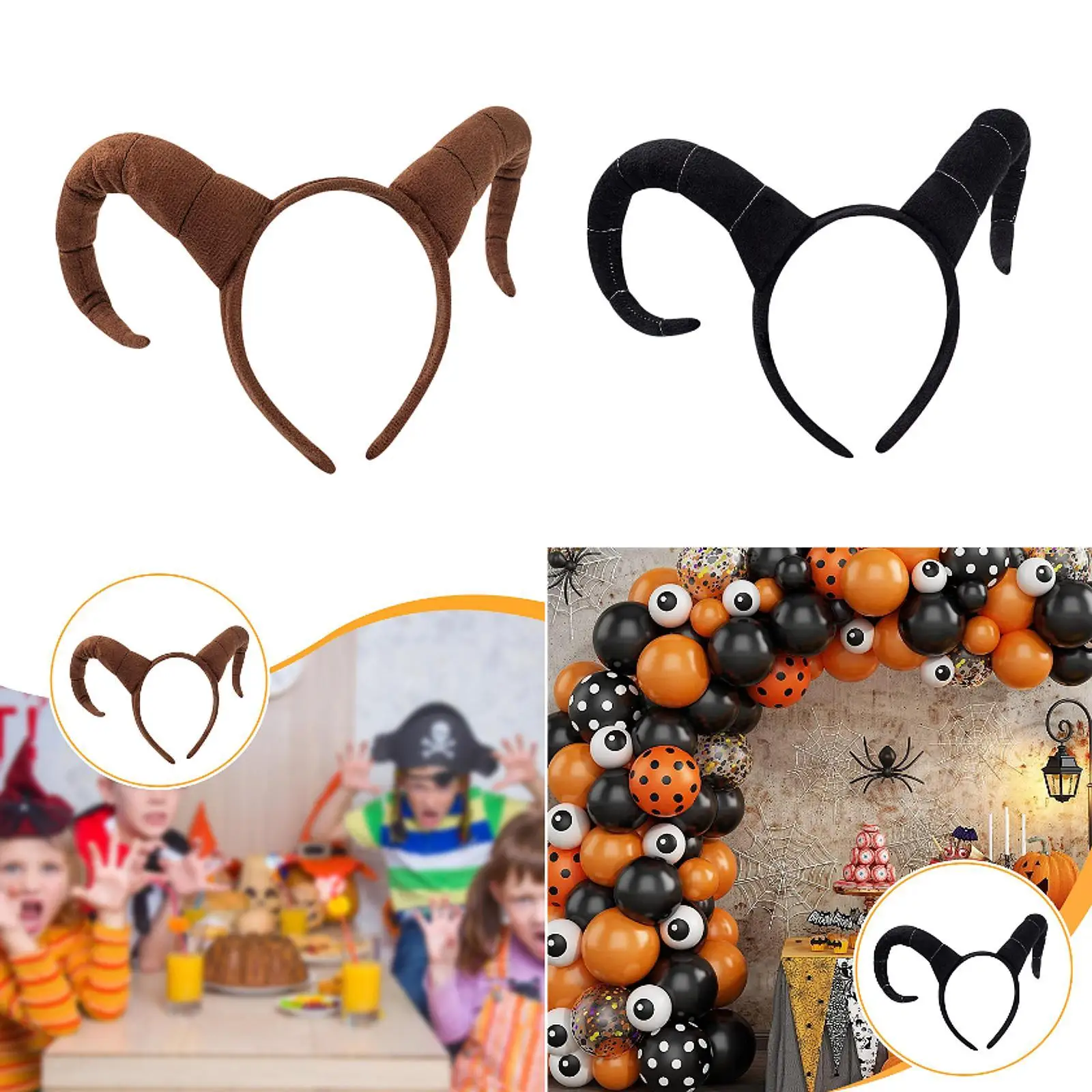 Antilopen-Hörner-Stirnband, Kopfbedeckung für Mottopartys, Geburtstage, Tiere, Cosplay – Detail 4