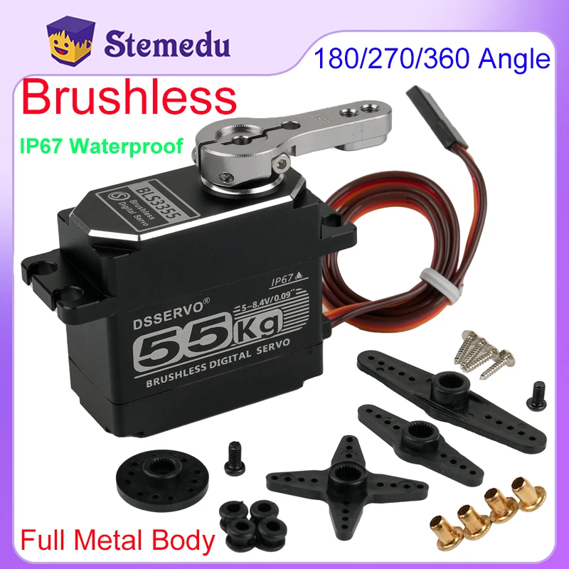 Dsservo BLS3355 55kg Waterproof 0.09Sec Full Body Metal Digital