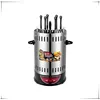 Smokeless electric grill Household rotating lamb kebabs machine stainless steel timing kebab maker automatic BBQ grill 2