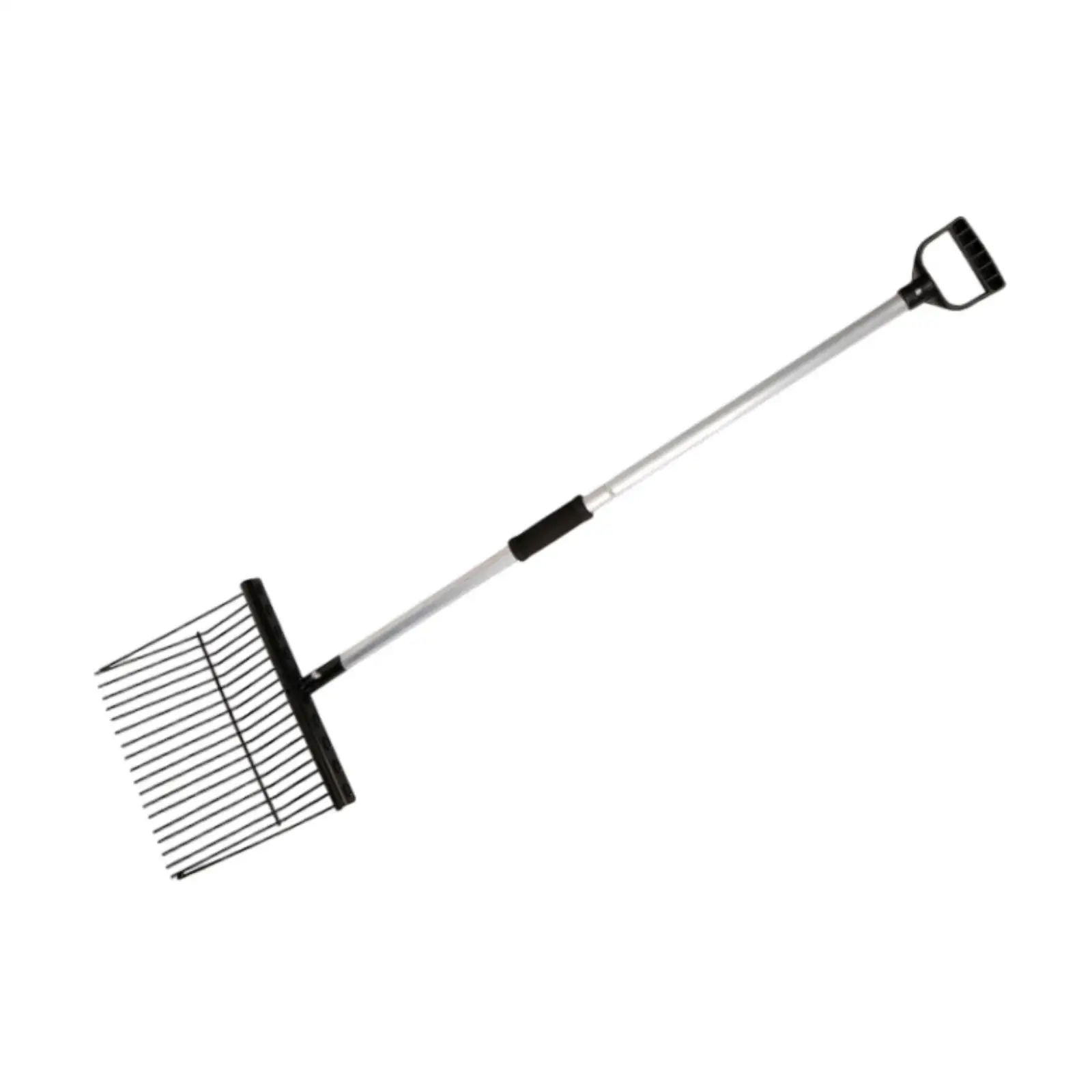 Iron Manure Fork Horse Stable Manure Rake Replacement Sturdy Fork Equipment Pitch for Farm Horse Stall Grass and Hay