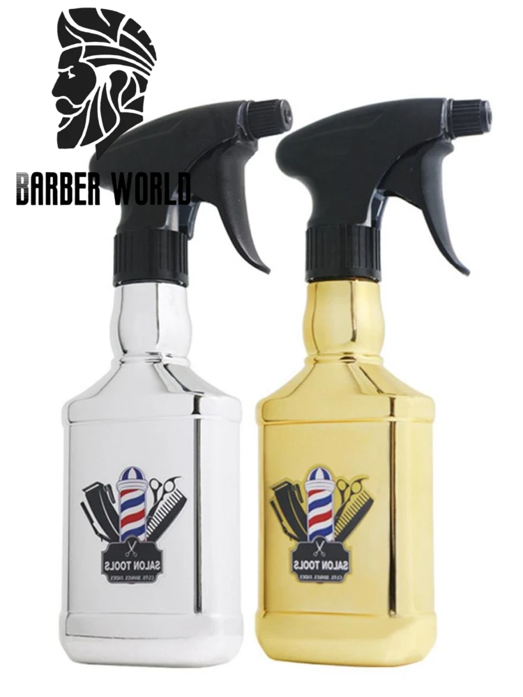 300ML Barber Water Spray Bottle Refillable Alcohol Disinfection Can Salon Haircut Styling Empty Continuous Atomizer