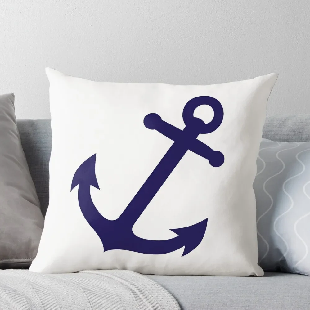 

Navy Blue Anchor Throw Pillow luxury throw pillow covers Christmas Pillowcase