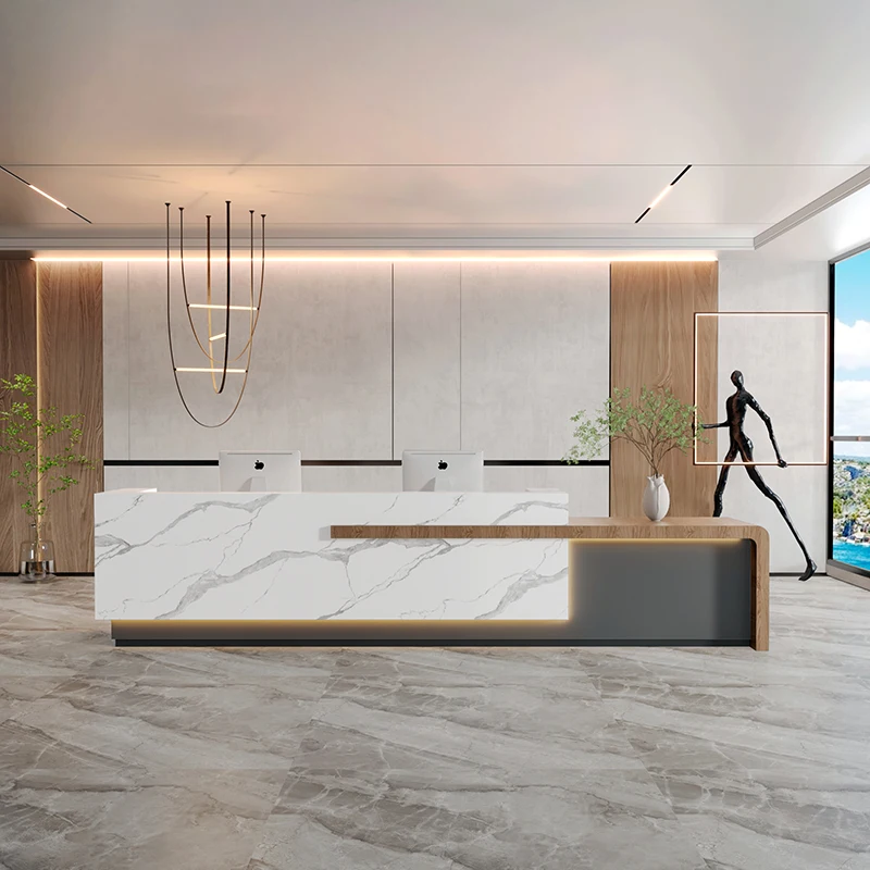 Scrittura Di Lusso Reception Storage Corner Console Desktop Reception Cassiere Scrivania Per Camera Decorazione Dell'Ufficio