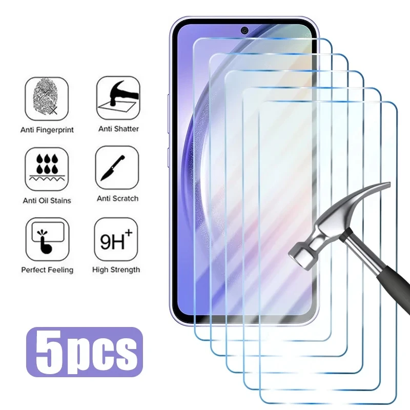 Premium 5-Pack Tempered Glass Screen Protectors