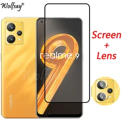 Premium Tempered Glass Screen and Camera Protector - 2 Glass and 2 Lens (For Realme 7 5G)