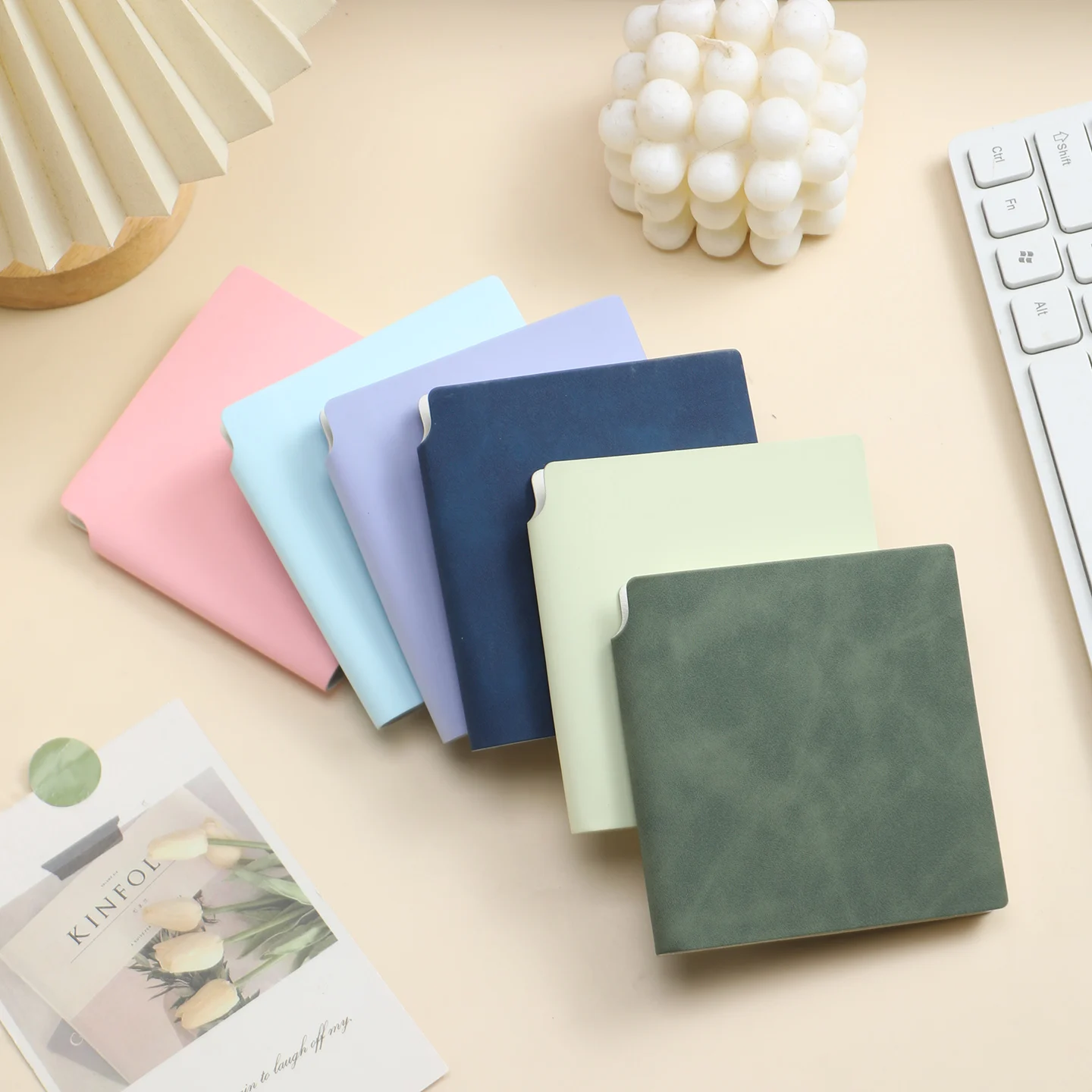 Set of 3 PU Leather Mini Pocket Journals – 196-Page Blank Notepads with Pen Holder