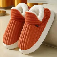 Customizable Women Snow Warm Plush Platform Sneakers Shoes slippers 4