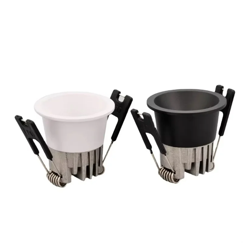 Mini Recessed LED Downlight 3W 5W Dimmable COB Spotlight 110V 220V 2700K 3500K 5000K 24&deg; Small Opening Interior Lighting