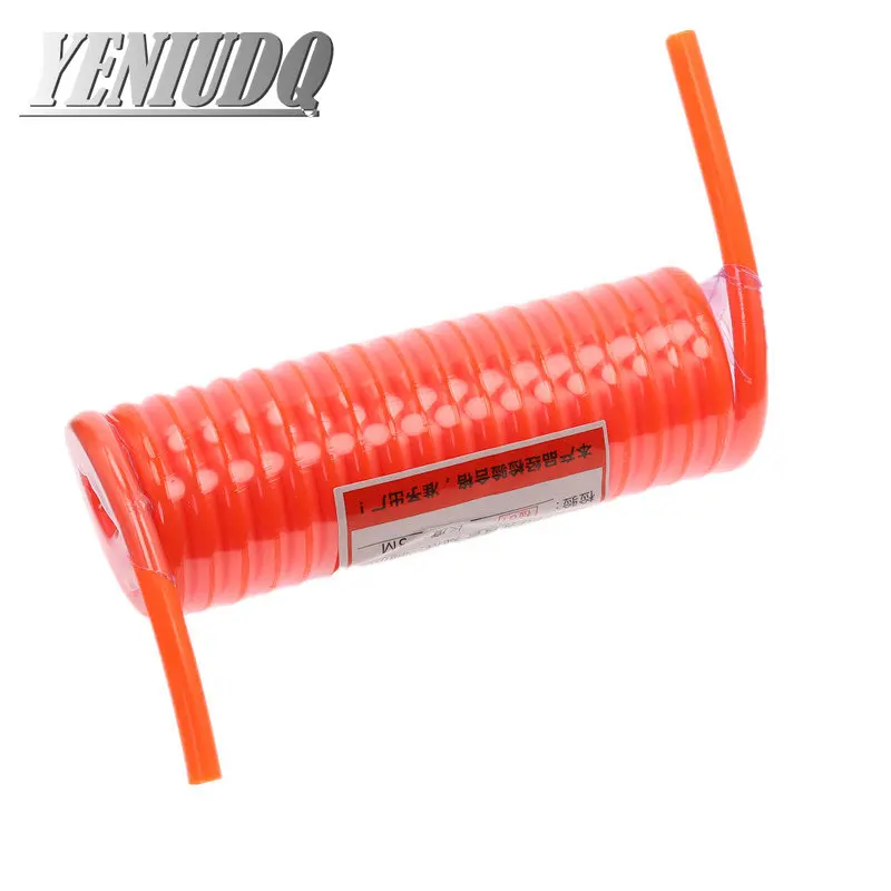 JOROY Nylon-Luftschlauch – 1/4 Zoll, 25 Fuß (ca. 7,6 M), Gelb, Mit Messinganschlüssen