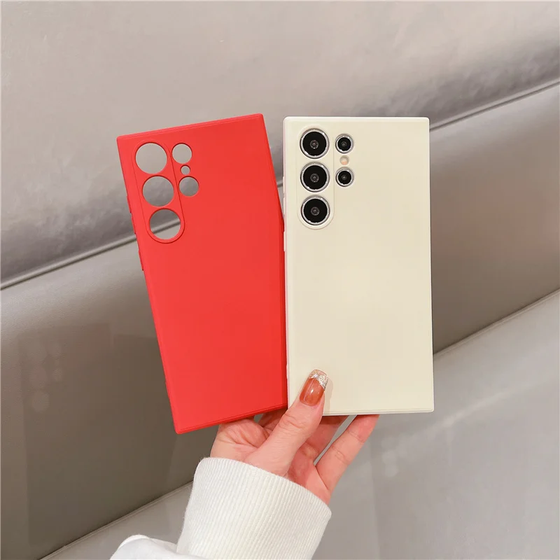 Premium Liquid Silicone Shockproof Phone Case with Soft Square Frame Design