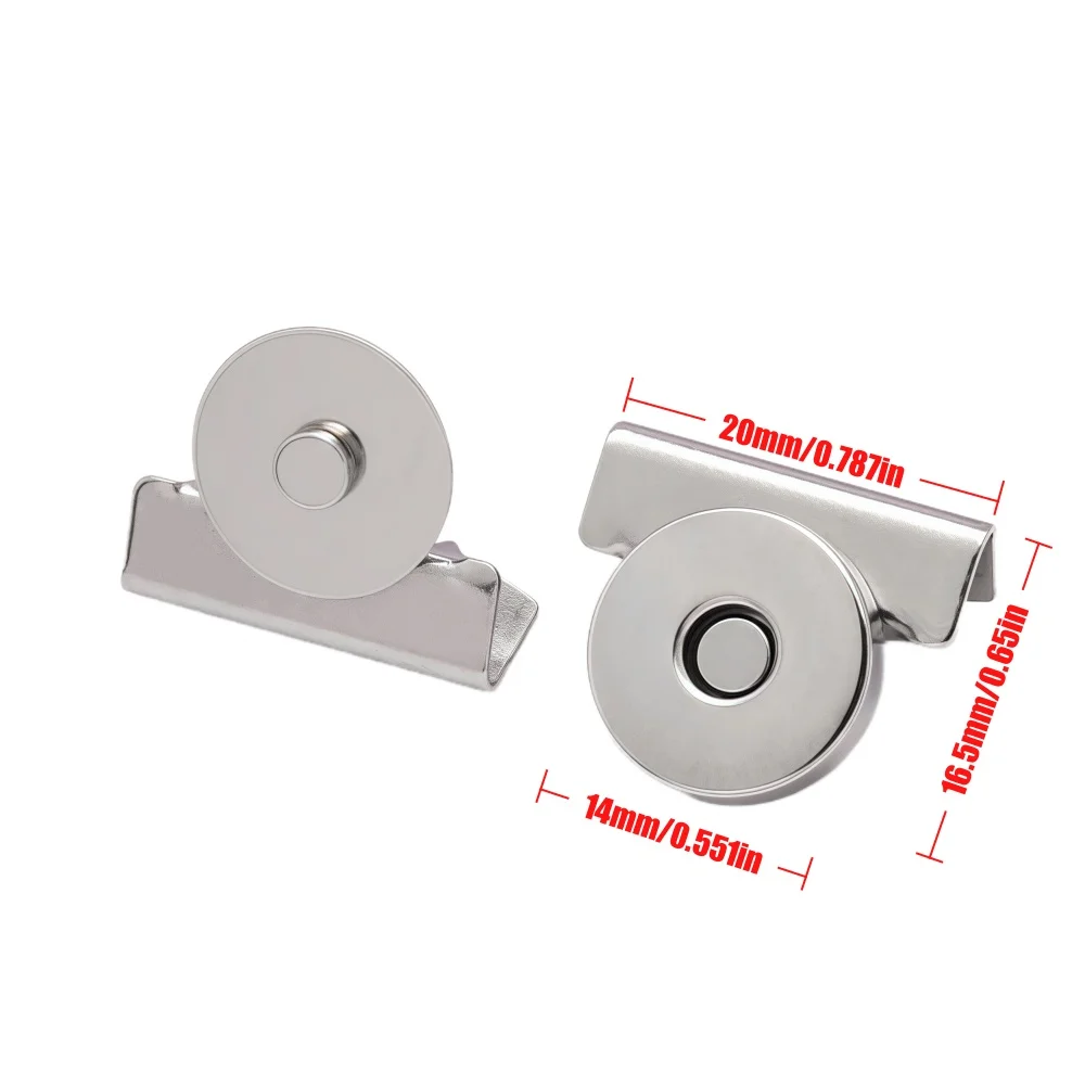 5 Sets nahtlose Metall-Magnetschnallen für Taschen – magnetische Druckknöpfe für DIY-Schnallenverschluss, magnetische Druckknöpfe für Handtaschen – Detail 3