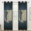 Wings of Liberty Attack on Titan Retro Shading Curtains  for Living Room Decoration Window Curtain 2 PC  4