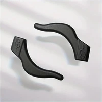 Crochets d'oreille coordonnants en silicone pour femmes et hommes, manchon d'oreille de jambe de lunettes, porte-lunettes anti-chute, accessoires noirs, 5 paires 4