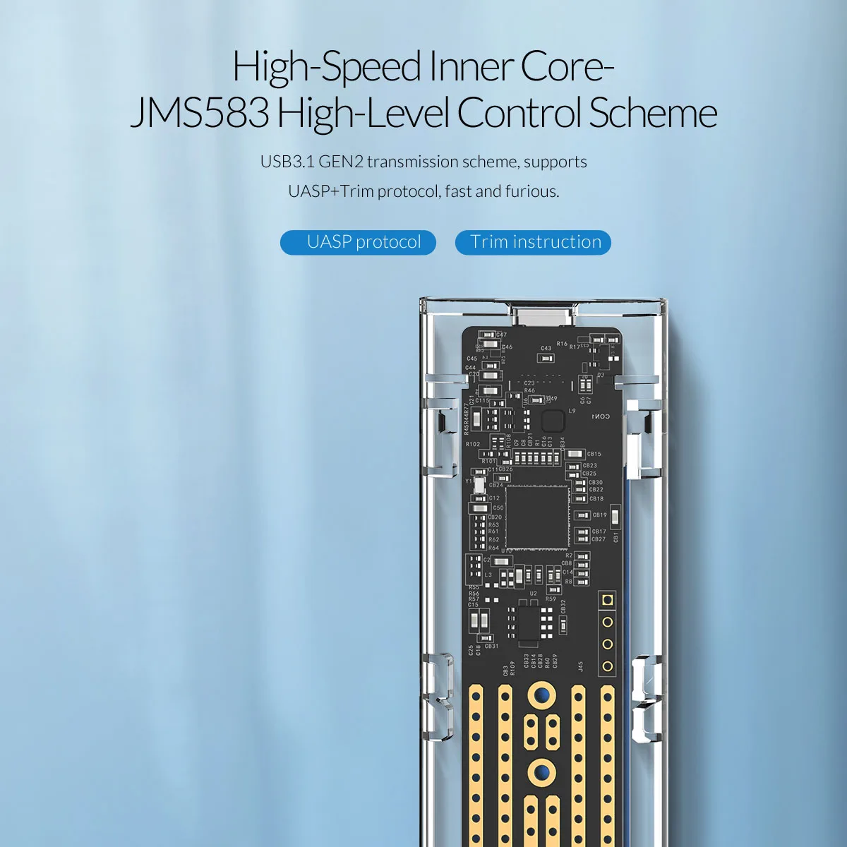 ORICO-SSD externo com gabinete M.2, NVMe, PSSD
