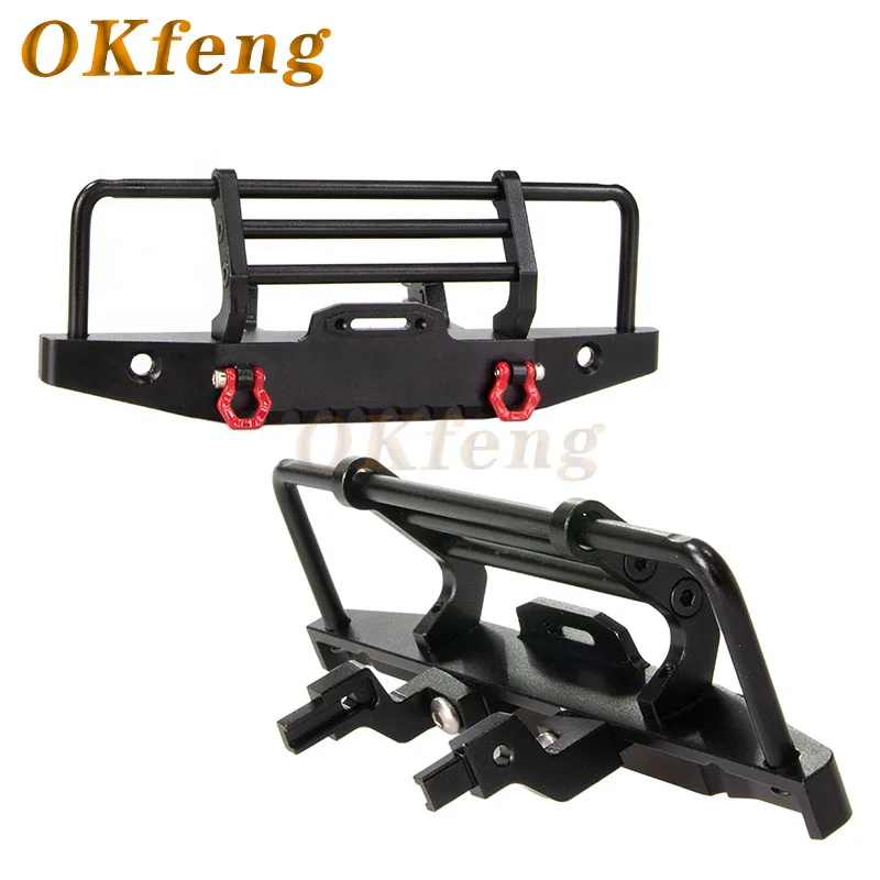 Metal Front and Rear Bumper with Tow Hook for TRX4M Defender 1/18 RC Crawler Car Upgrade Parts Accessories O08 5