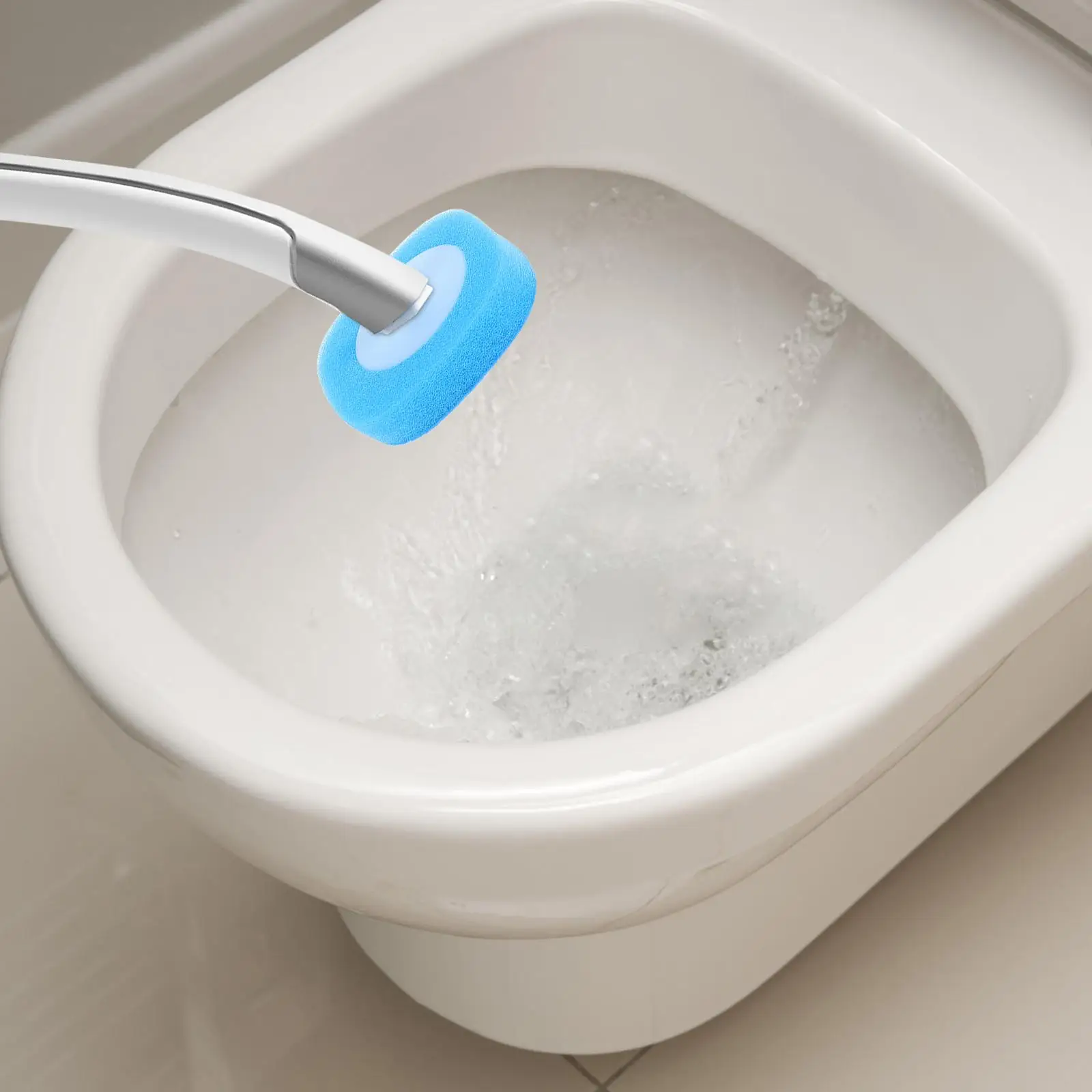 8pcs Disposable Toilet Brush Heads Replacement Scrubber Refill Pads Bowl Cleaner Wand Head Refills Household Merchandises Scrub