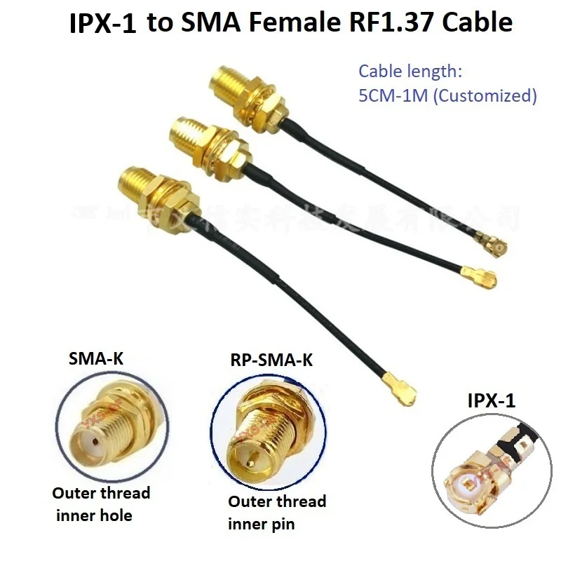 4 Cavi U.FL (IPEX) A RP-SMA Femmina, 10 Cm, 1.13 Mm, Per Wi-Fi E Mini PCI - 2