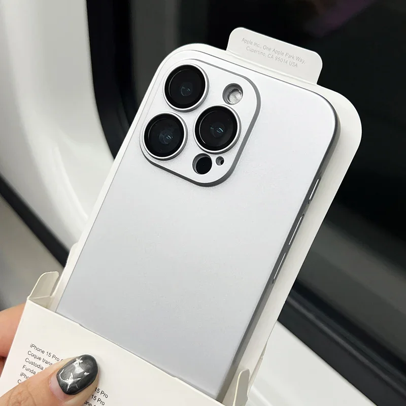 Ultra Thin Matte Shockproof Case with Glass Camera Protection