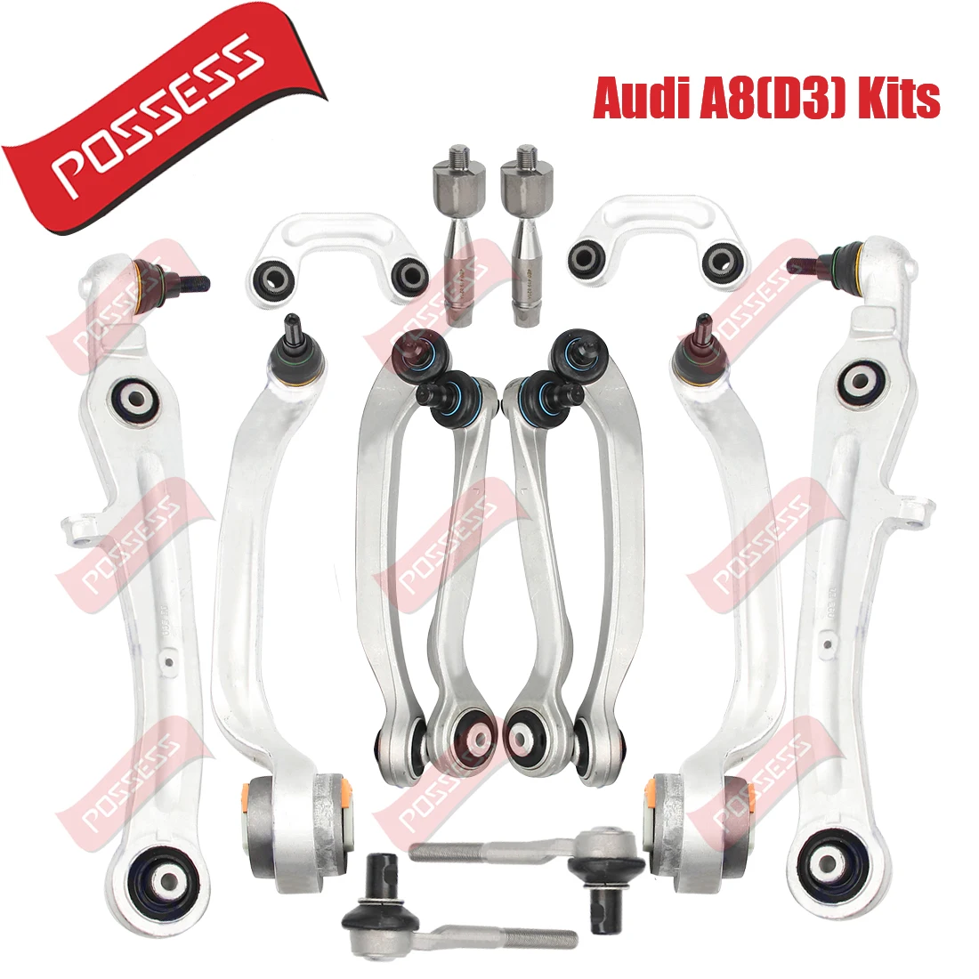 A Pair of Front Axle Sway Bar End Stabilizer Link Ball Joint For Audi A6 4F2 4FH 4F5 A6L C6,A8 D3 2002-2010 car parts front sway bar links
