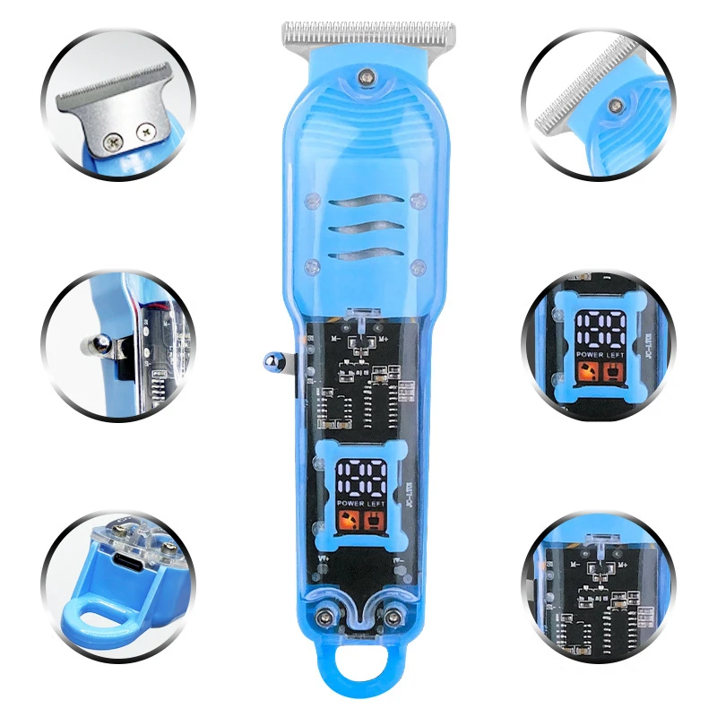 Transparent Hair Clipper Original Set Hair Clipper for Shaving for Boyfriend Barberia Atomizer Men\'s Electric Shaver Clippers