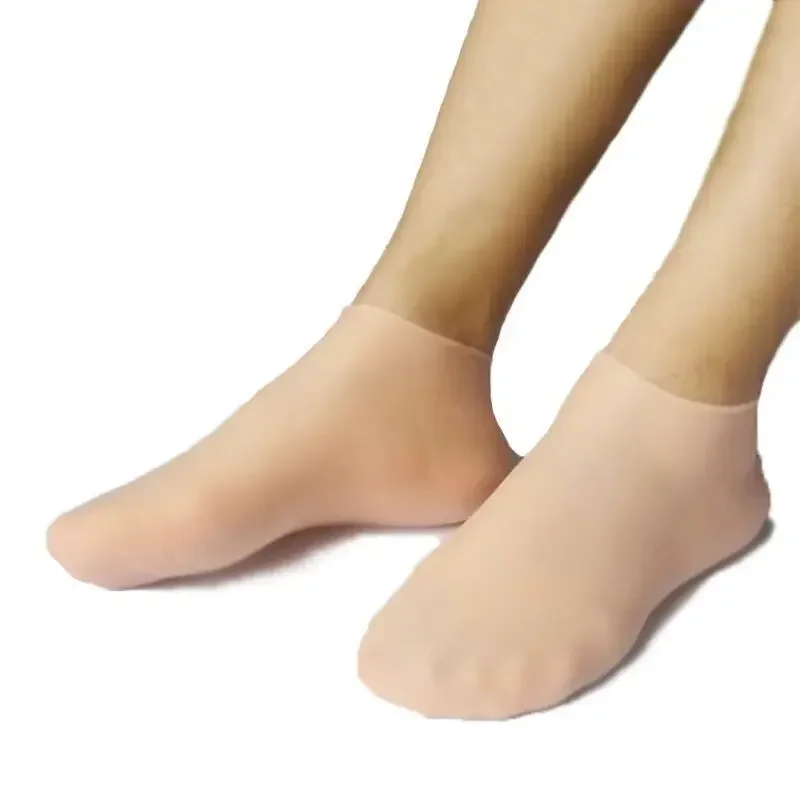 Silicone Foot Care Socks 2Pcs Anti Cracking Moisturizing Gel Socks Cracked Dead Skin Remove Protector Pain Relief Pedicure Tools
