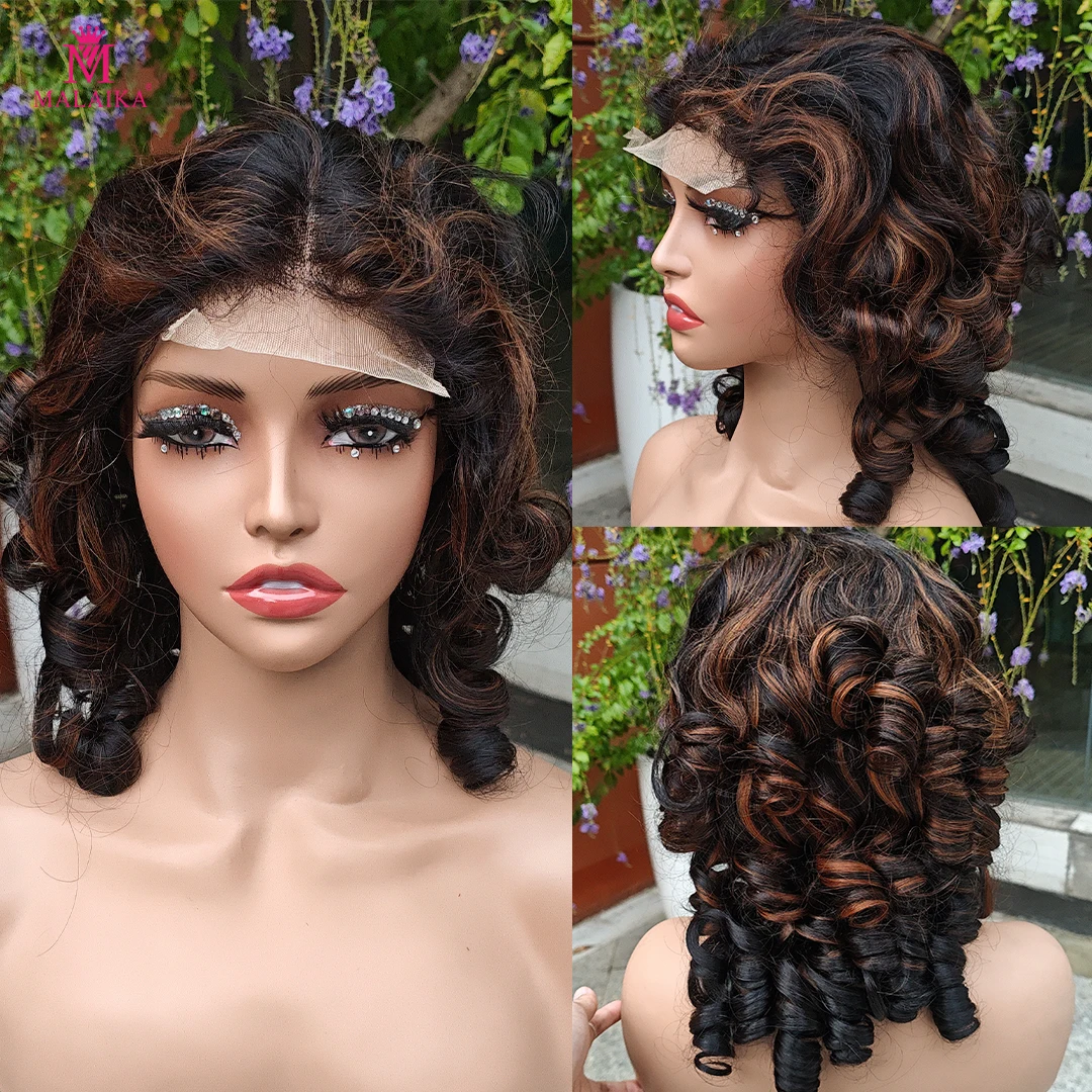 Parrucca di capelli umani ricci a spirale con doppia trama e punte arricciate, densità 300%, frontale in pizzo 4x4, 100% capelli umani ricci e voluminosi