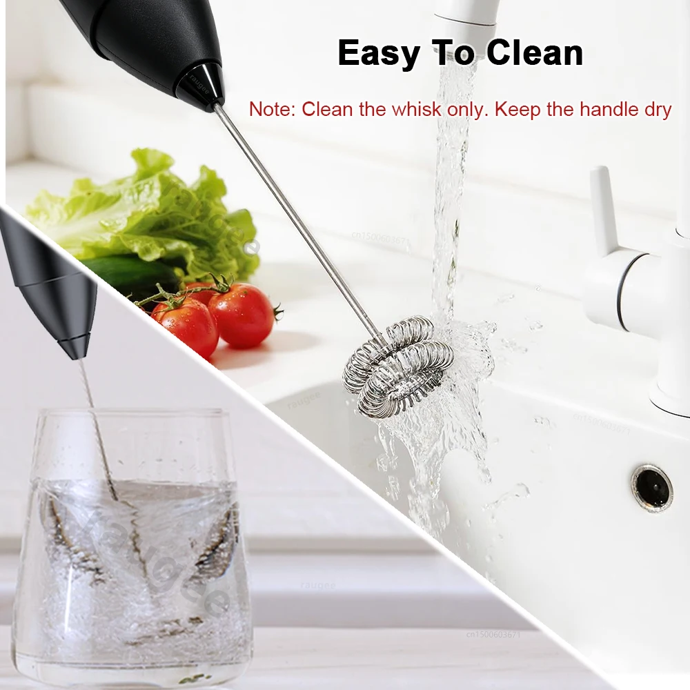 Electric Portable Handheld Milk Frother and Coffee Blender for Creamy Lattes and Cappuccinos