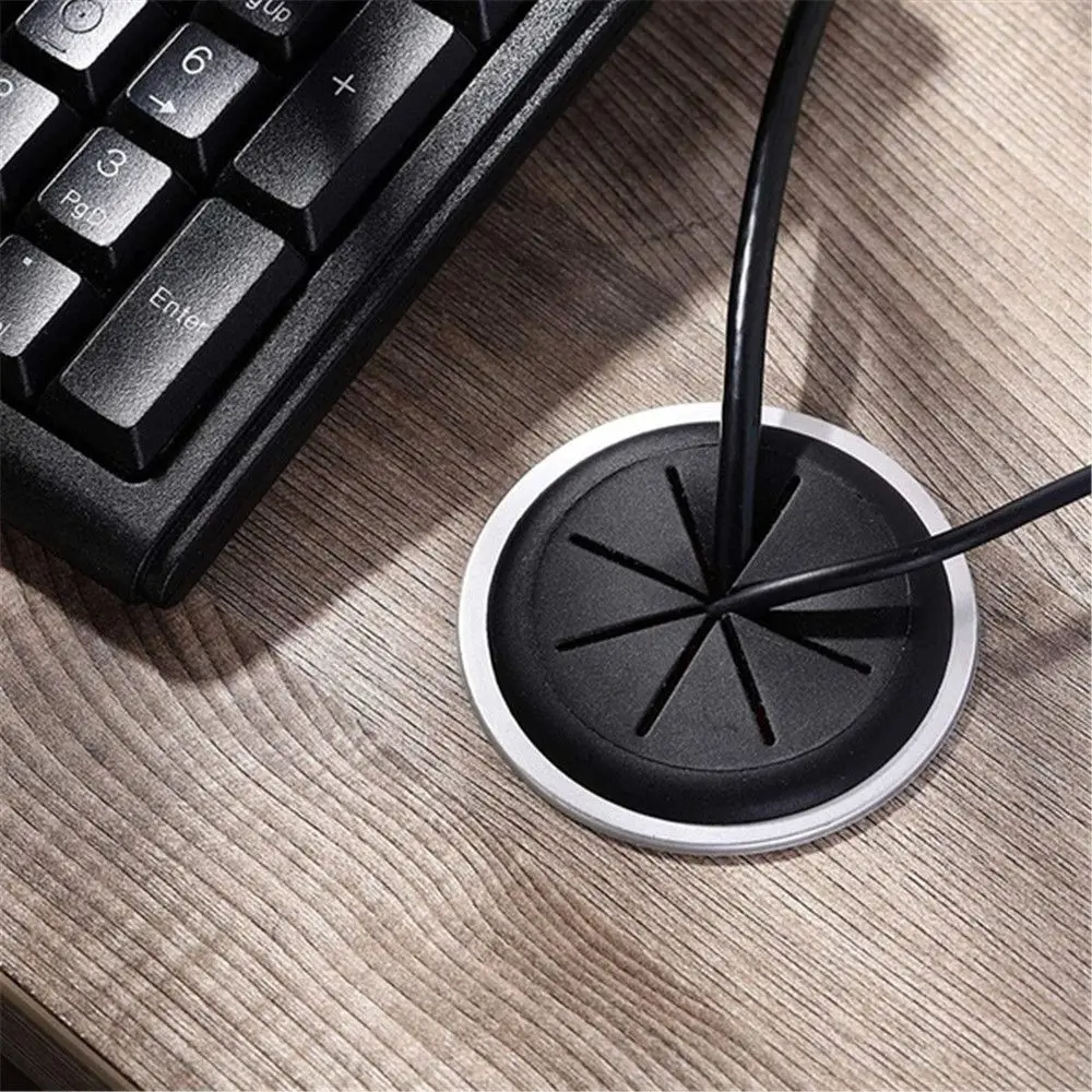 Cable Hole Cover Cable Organizer Desk Cord Grommet 1Pc Desk Cord Grommet Wire Hole Cover Line Outlet Port Threading Box Cover Cable Passing Box Office Table Cable Organizer