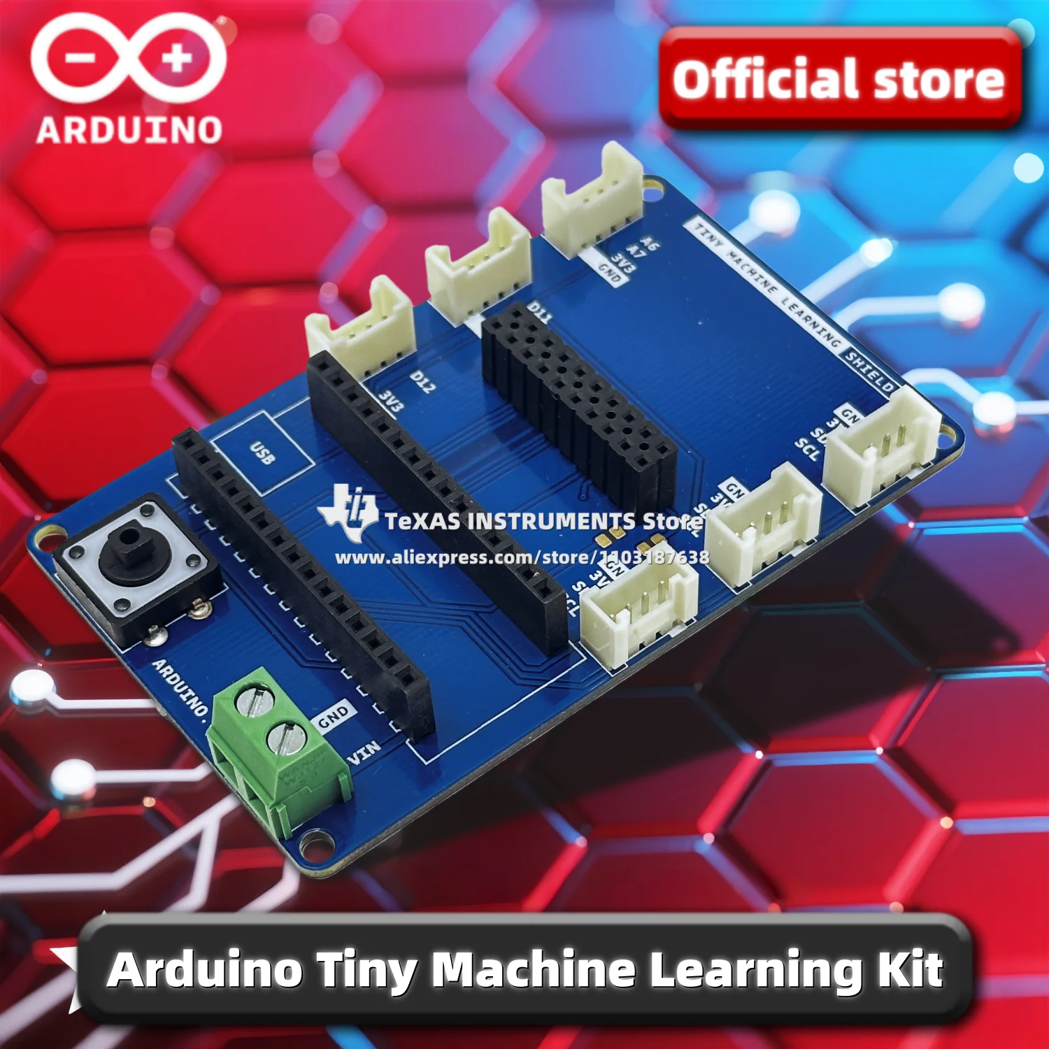 Tiny Machine Learning Kit [AKX00028] Starterbundel Met Arduino Nano 33 Ble Sense Ov7675 Camera En Aangepast Schild Voor Praktische Tinyml Projecten 2852556351
