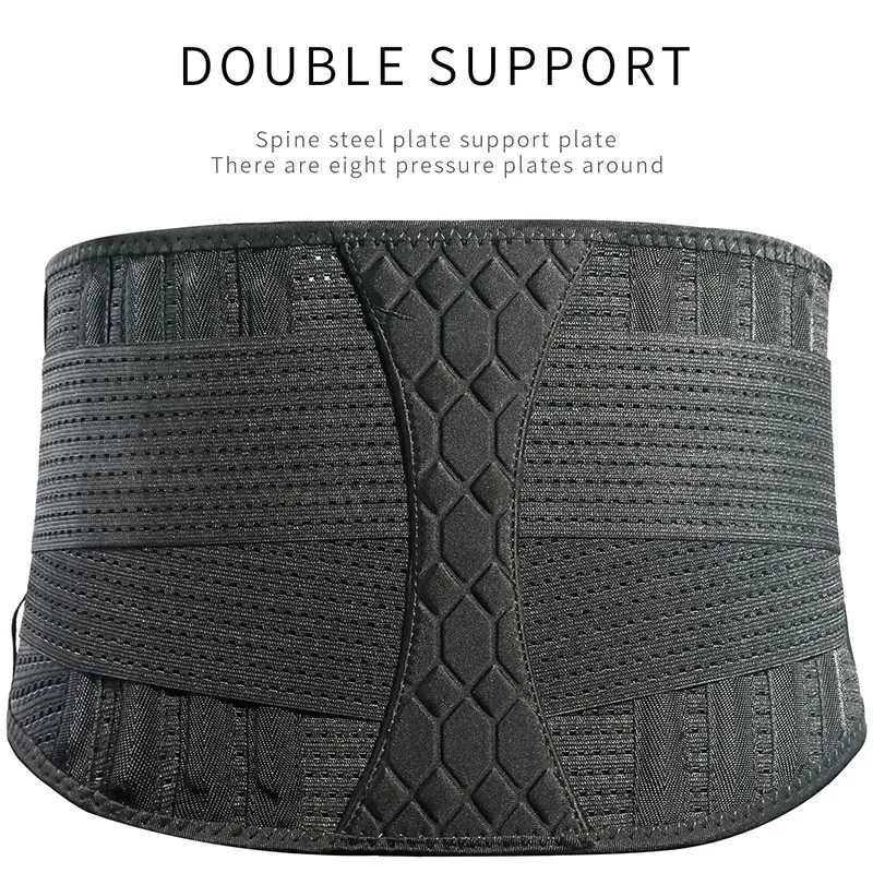 Sports Support Breathable Belt Squat Steel Plate Support Fitness Weightlifting Belt Back Waist