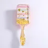 Girl Cartoon Plastic Airbag Comb Quicksand Sequin Hairdressing Comb Plastic Comb Glitter Massage Comb Cartoon Cute Fruit Comb 6