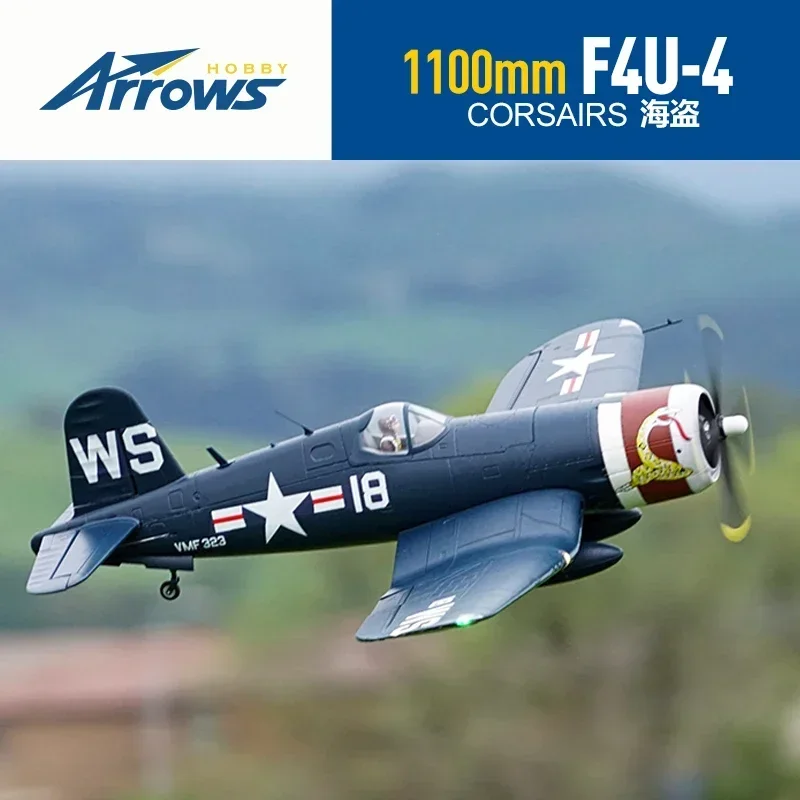 Blue Arrow 1.1M Pirate F4U-4 Modello Di Telecomando Elettrico Assemblaggio Di Immagini Ad Ala Fissa Modello Di Aereo Della Seconda Guerra Mondiale