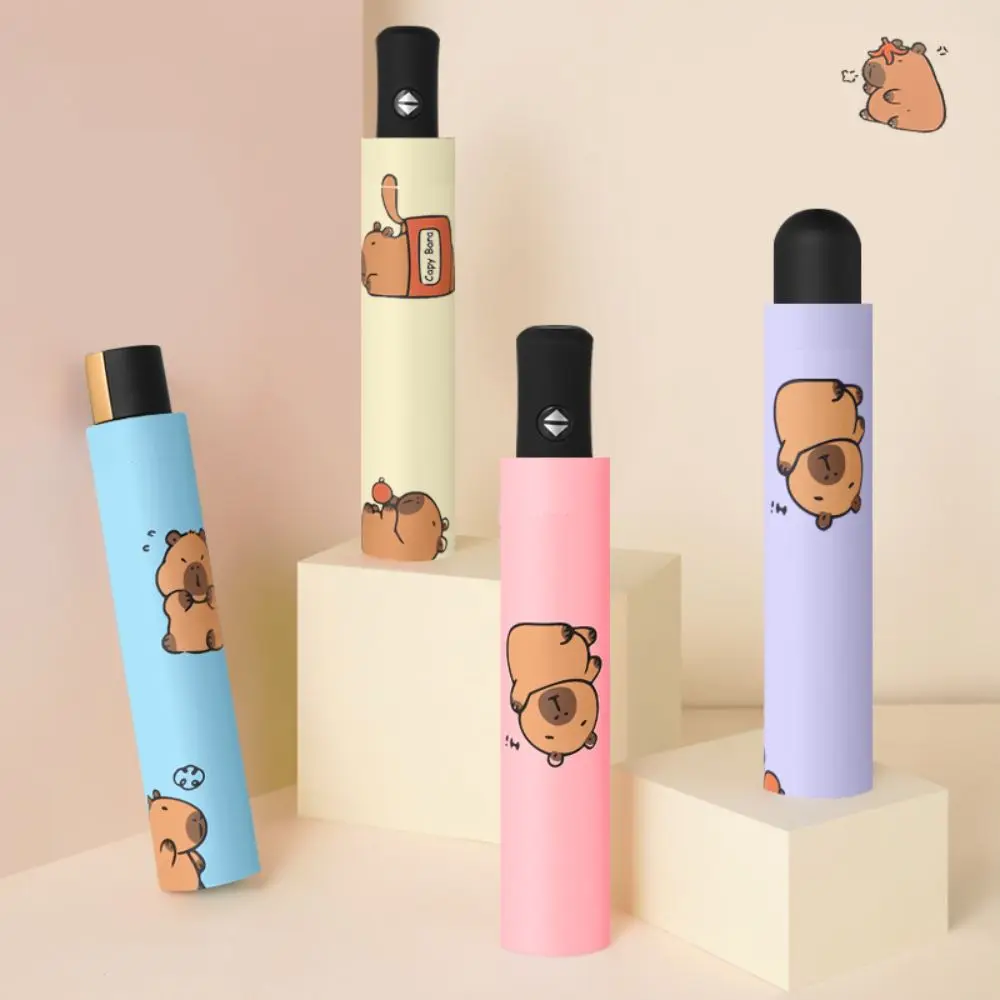 Capybara sun umbrella sunshade dual-purpose protection mini sun umbrella sun umbrella automatic sun umbrella