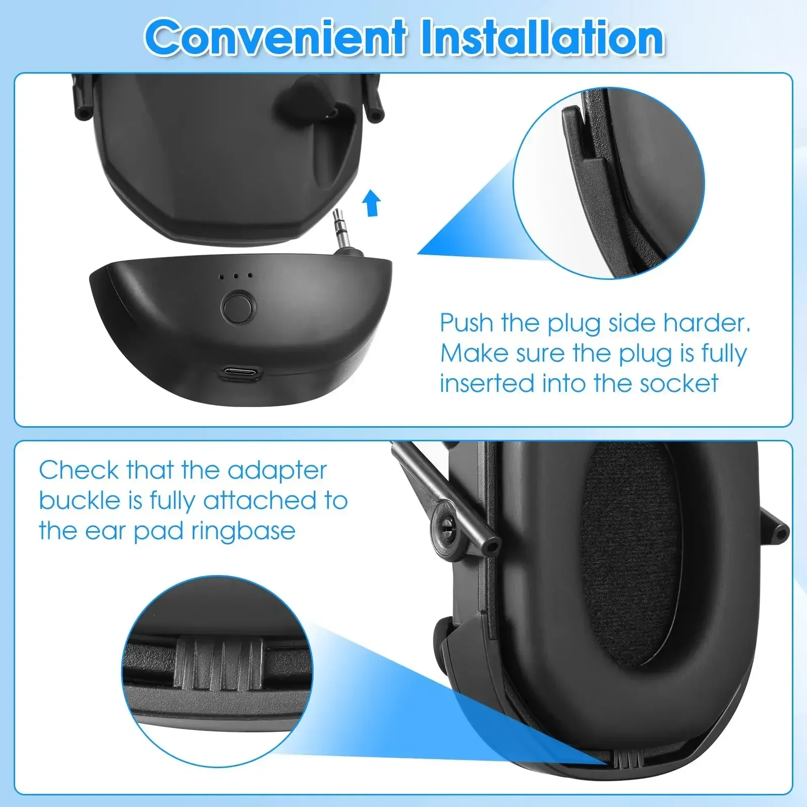 Wireless Headphones Electronic Earmuffs Tactical Headset Noise Cancelling Headphones Upgraded Wireless Tactical Bluetooth Shooting Hearing Protector Active Anti-Noise Earmuff Professional Noise Reduction